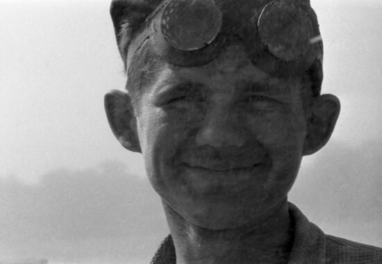 Harvester operator at Kuban collective farm