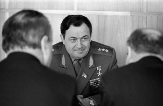 Minister of Civil Aviation of USSR Boris Bugayev