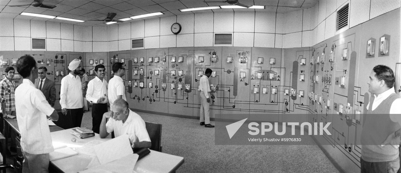 Control room of Koyali oil refinery in India