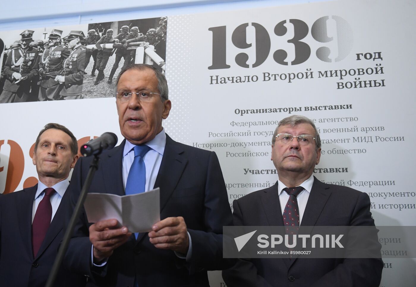 Opening of exhibition 1939: World War II Begins