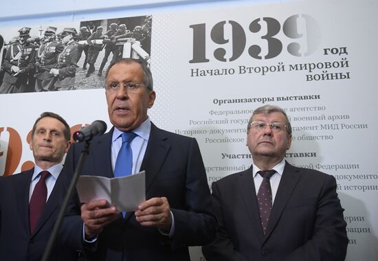 Opening of exhibition 1939: World War II Begins