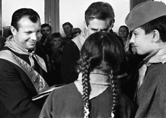 Soviet cosmonauts Gagarin and Feoktistov