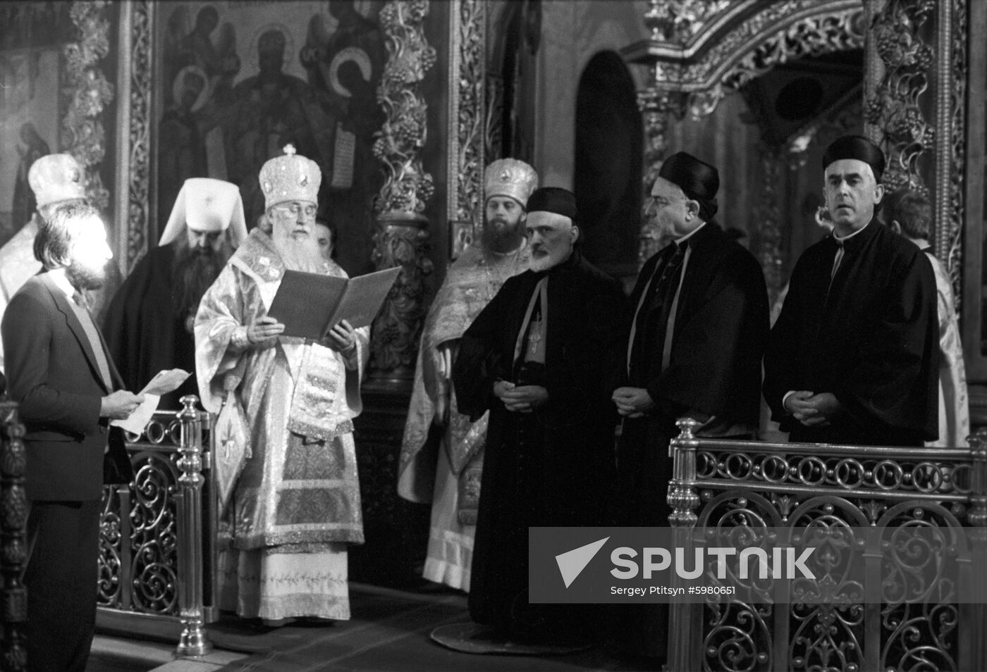 Maronite Catholic patriarch Nasrallah Boutros Sfeir visits USSR