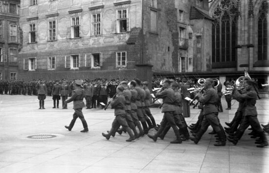 1945 Victory Parade in Prague Castle