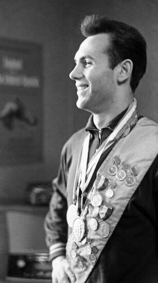 Soviet high jumper Valery Brumel