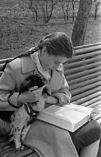 Girl reading a book
