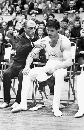 Soviet gymnast Albert Azaryan