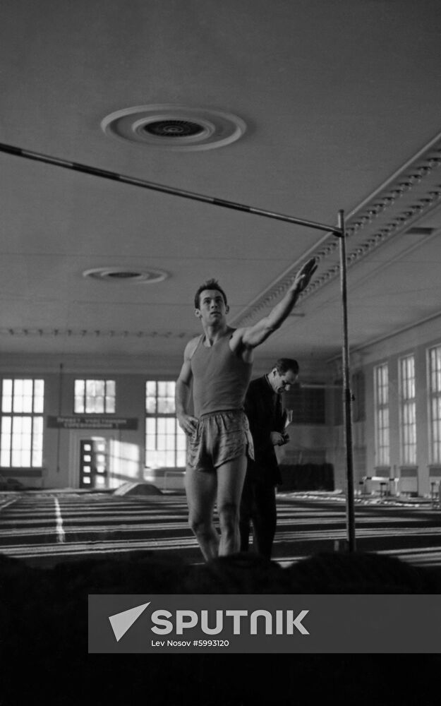 Soviet high jumper Valery Brumel