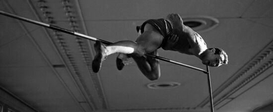 Soviet high jumper Valery Brumel