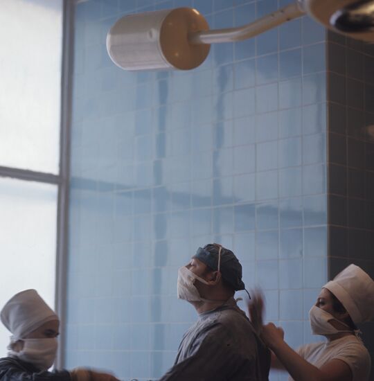 Soviet transplant surgeon Valery Shumakov