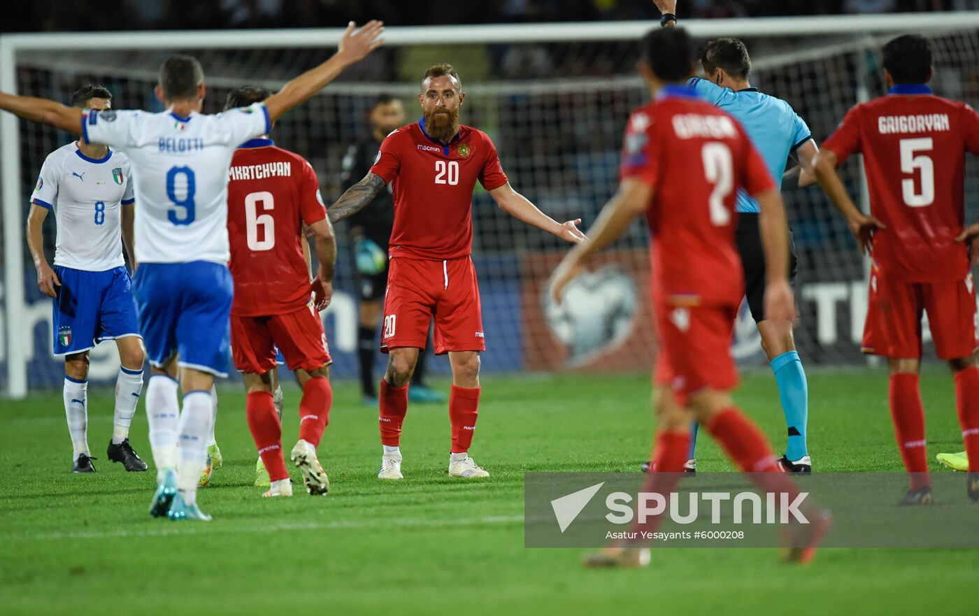 Armenia Soccer Euro 2020 Qualifier Armenia - Italy