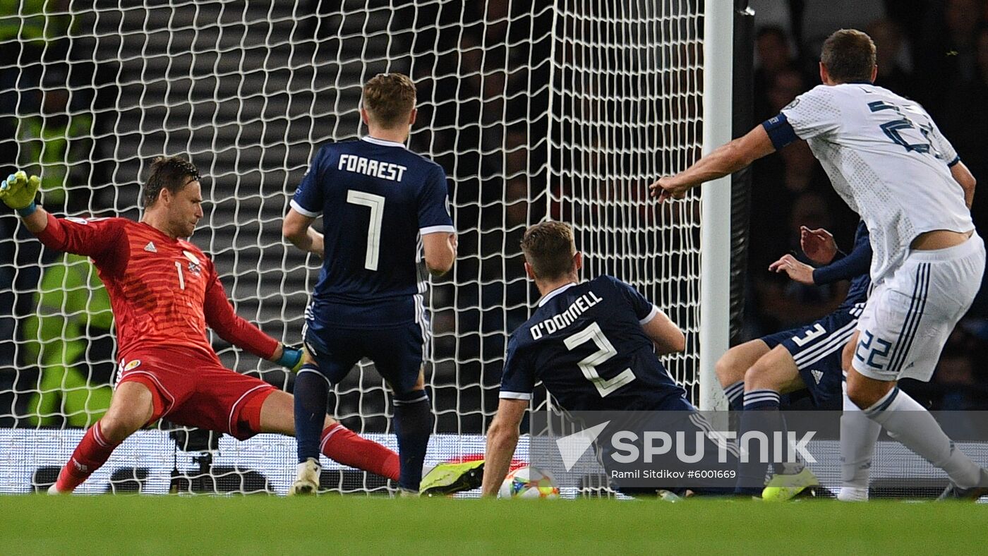 Britain Soccer Euro 2020 Qualifier Scotland - Russia