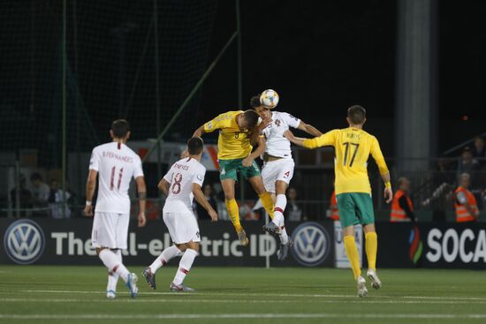Lithuania Soccer Euro 2020 Qualifier Lithuania - Portugal