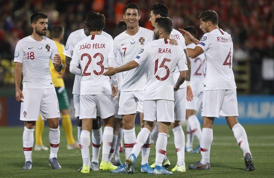 Lithuania Soccer Euro 2020 Qualifier Lithuania - Portugal