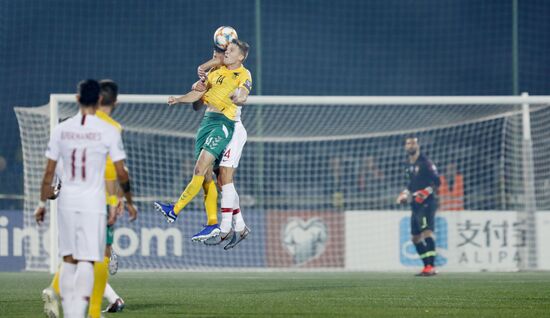 Lithuania Soccer Euro 2020 Qualifier Lithuania - Portugal