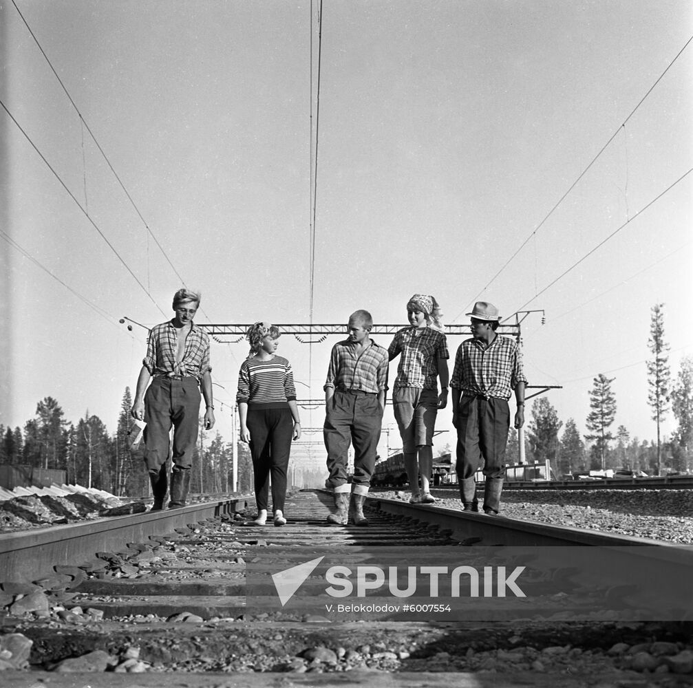 Builders of Abakan-Taishet Railway