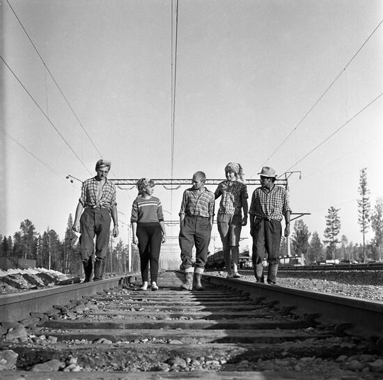 Builders of Abakan-Taishet Railway