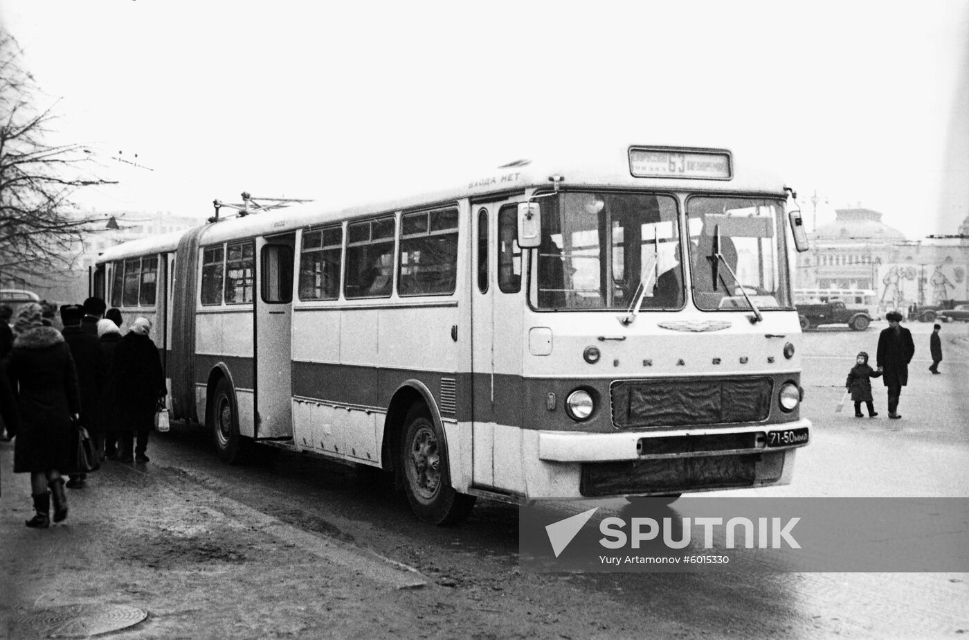 Hungarian-made Ikarus bus