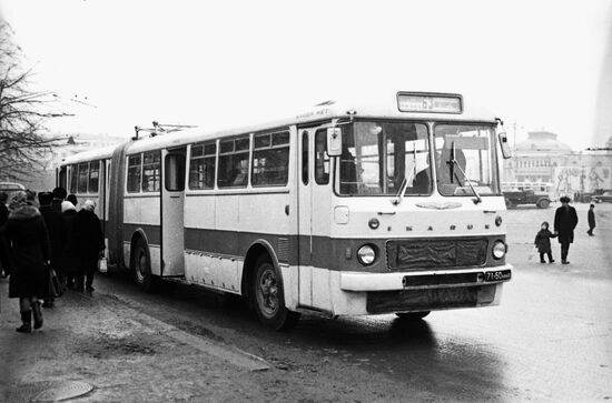 Hungarian-made Ikarus bus