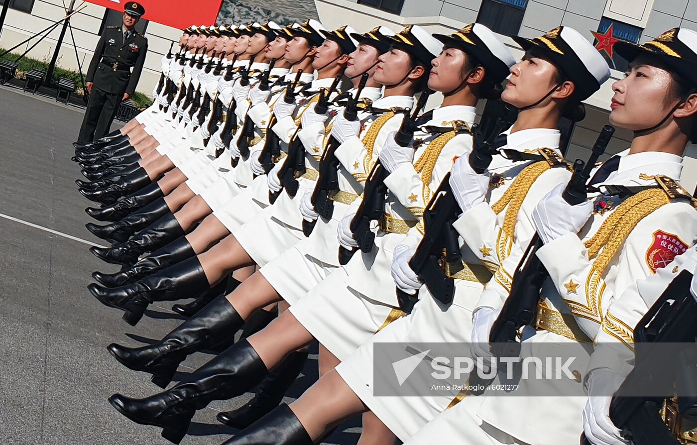 China Anniversary Parade Rehearsal
