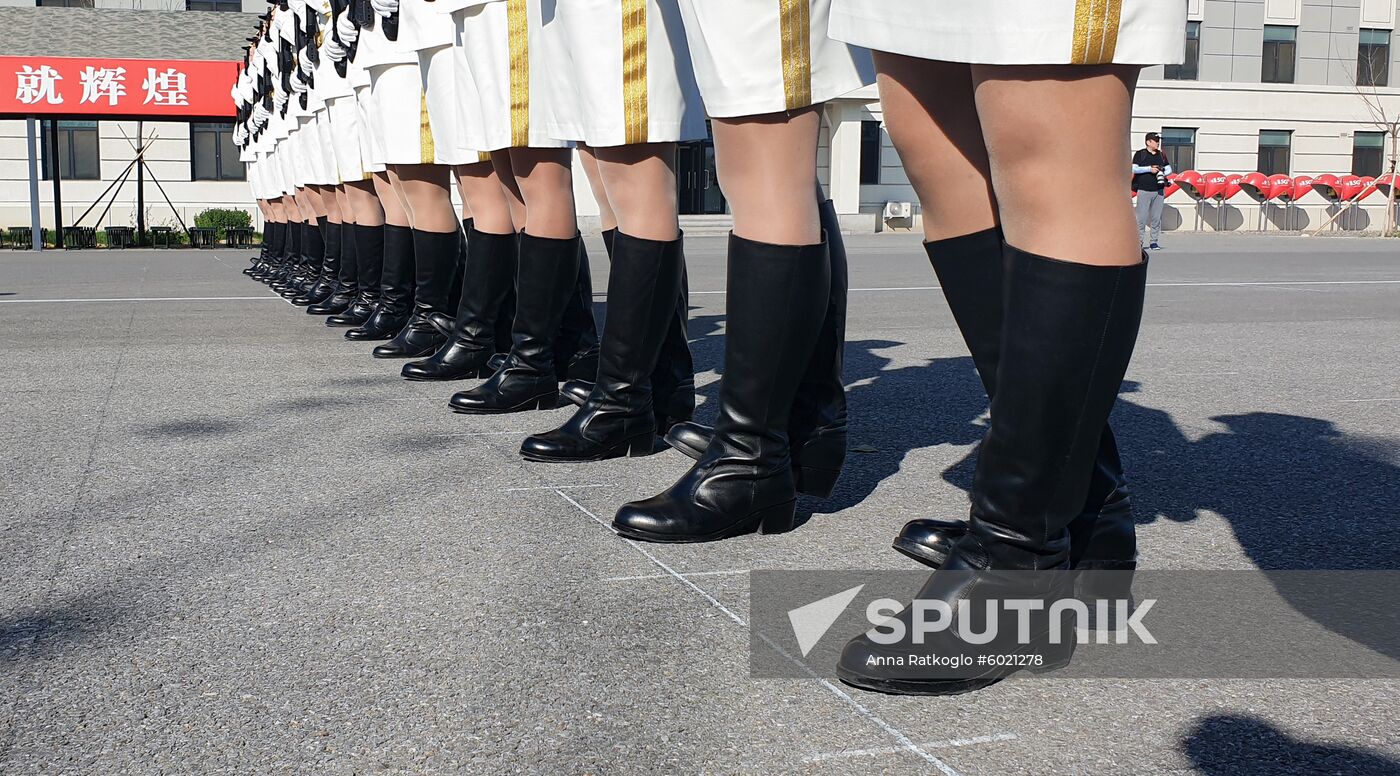 China Anniversary Parade Rehearsal