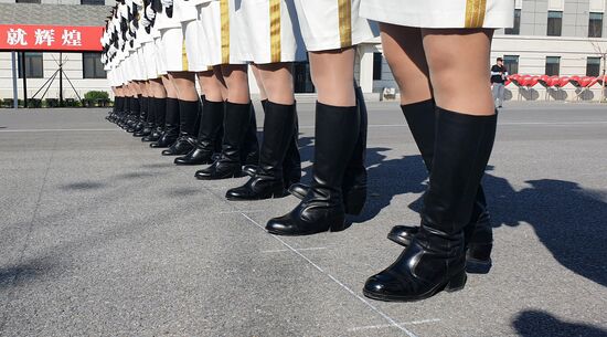 China Anniversary Parade Rehearsal