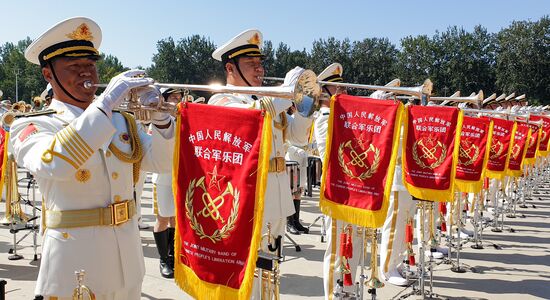 China Anniversary Parade Rehearsal