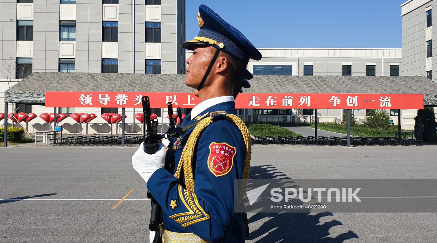 China Anniversary Parade Rehearsal