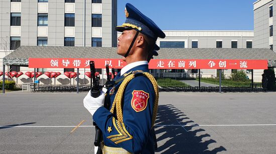 China Anniversary Parade Rehearsal