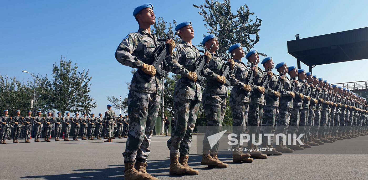 China Anniversary Parade Rehearsal