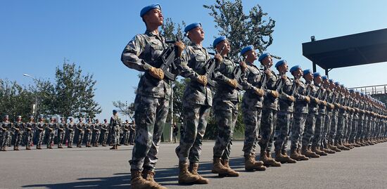 China Anniversary Parade Rehearsal