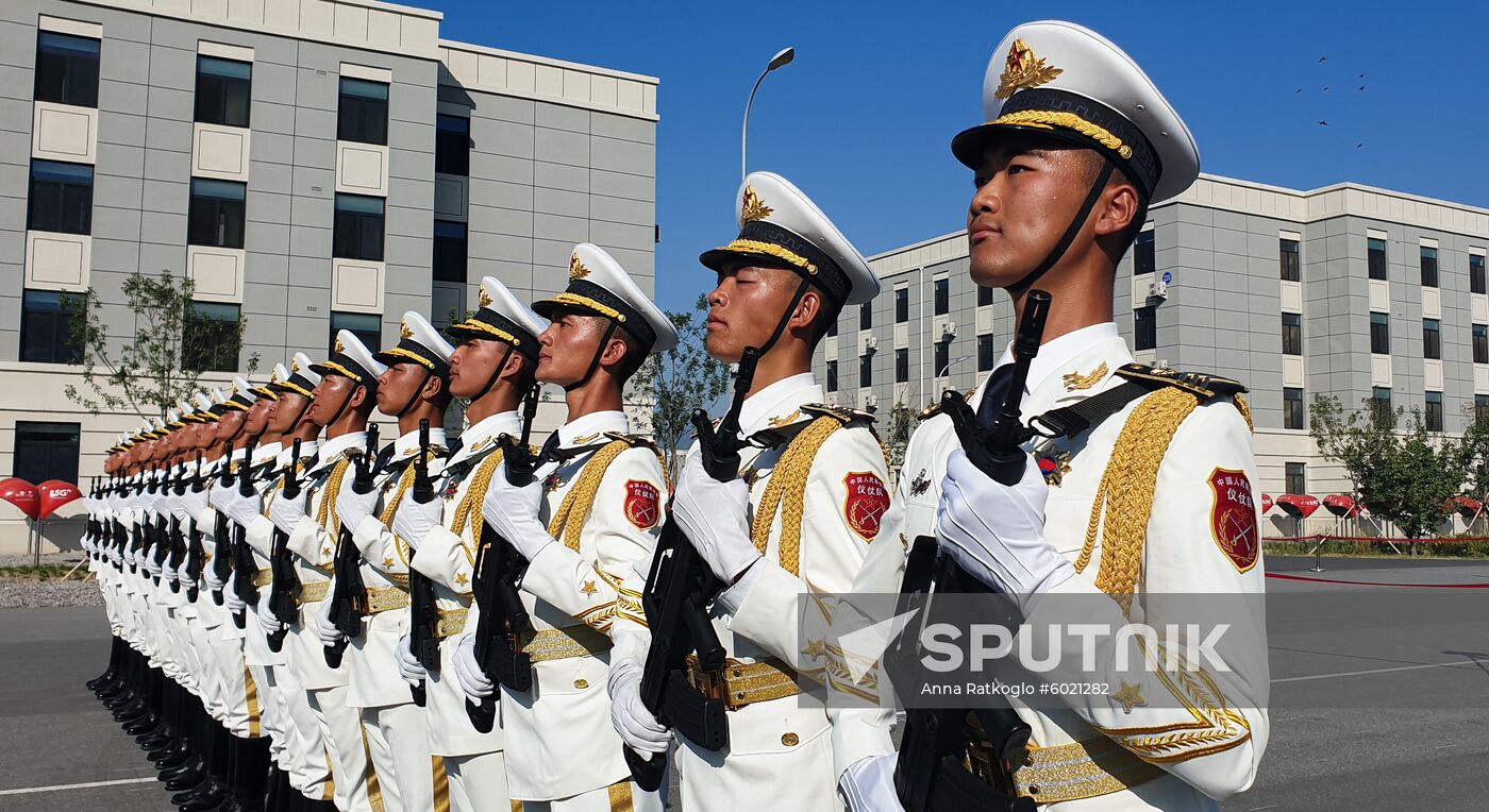 China Anniversary Parade Rehearsal