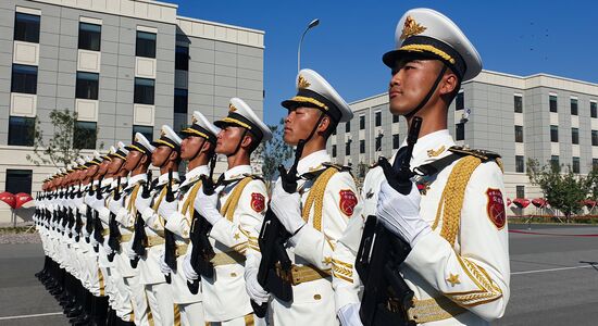 China Anniversary Parade Rehearsal