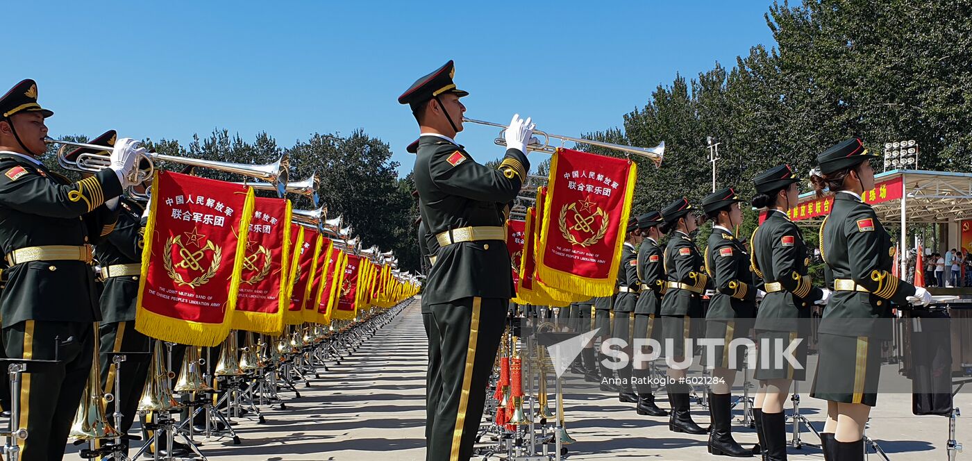 China Anniversary Parade Rehearsal