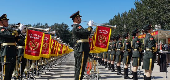 China Anniversary Parade Rehearsal