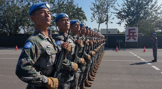 China Anniversary Parade Rehearsal