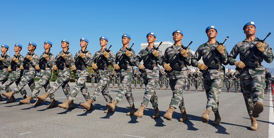 China Anniversary Parade Rehearsal