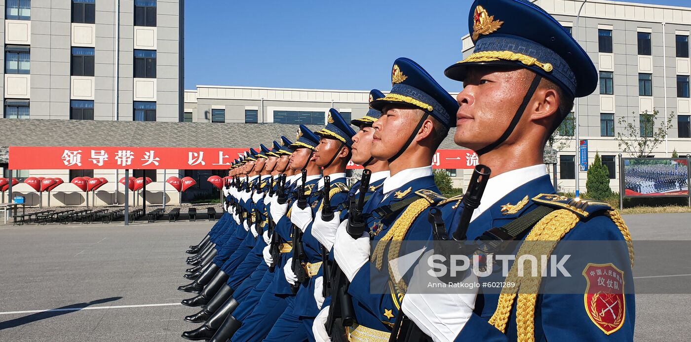 China Anniversary Parade Rehearsal