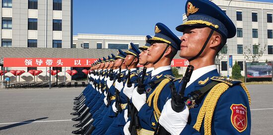 China Anniversary Parade Rehearsal