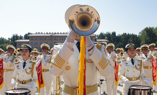 China Anniversary Parade Rehearsal