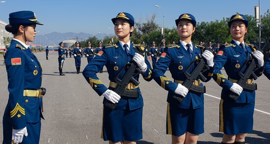 China Anniversary Parade Rehearsal