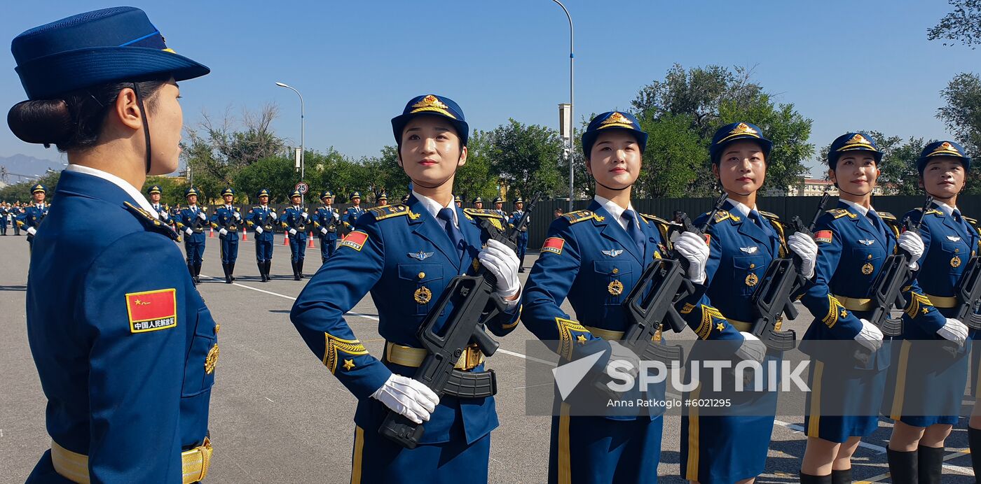 China Anniversary Parade Rehearsal