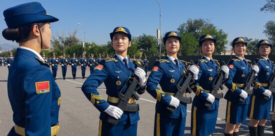 China Anniversary Parade Rehearsal