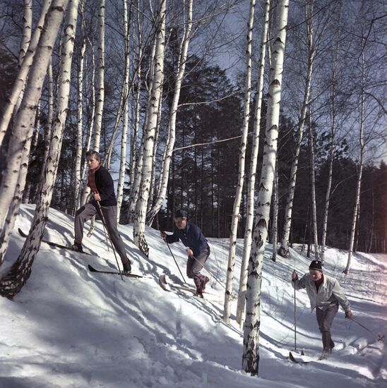 Skiing outside Moscow