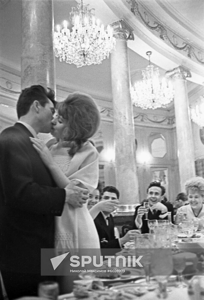 Newlyweds Valentina and Vladimir Poltavets