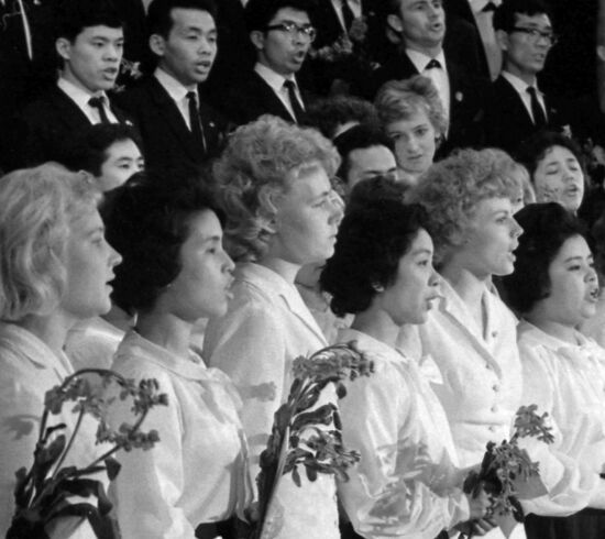 The Singing Voice of Japan choir on tour in Soviet Union