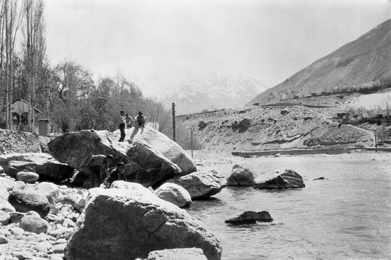Scenery near Khoroga in Tajikistan