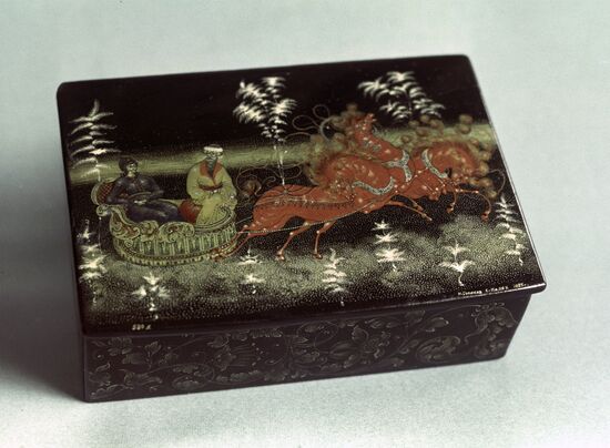 Palekh miniature lacquer painting