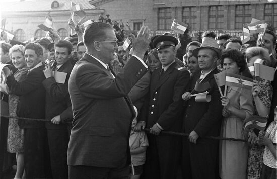 President of Yugoslavia Josip Broz Tito visits USSR