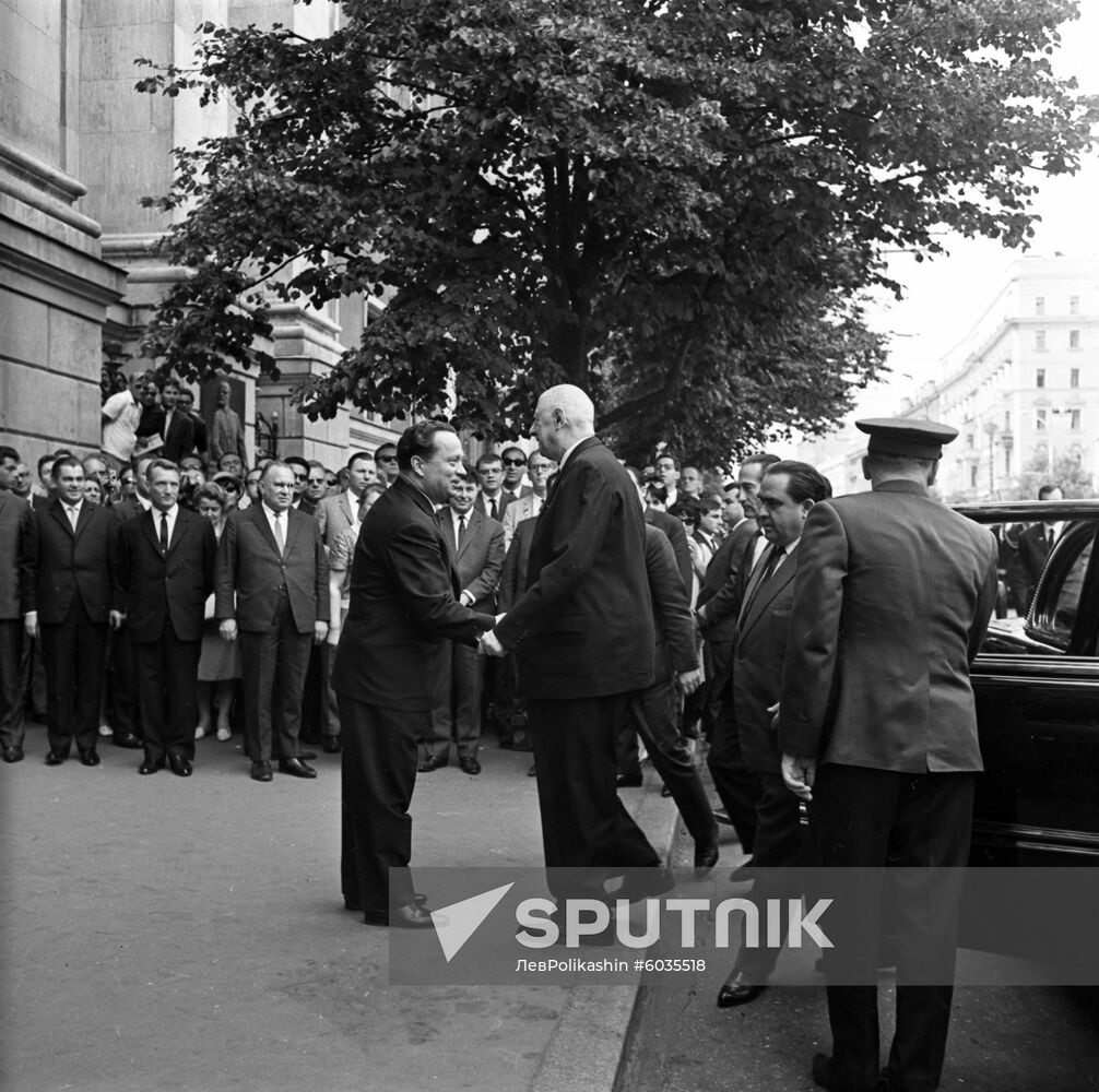 President of France Charles de Gaulle in USSR